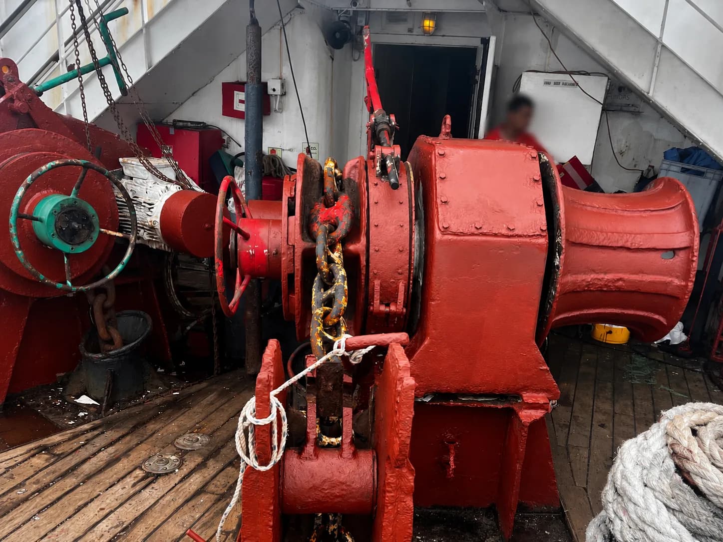 Deck machinery inspected during passenger vessel recovery project